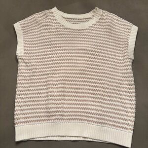 Striped Sleeveless Knit Sweater